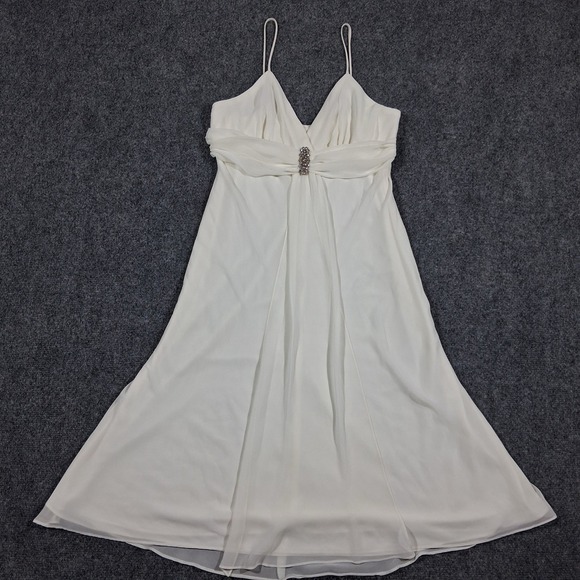 Dresses & Skirts - Vintage Celavie Beige Cocktail V Neck Dress Size Small Made in the US‎